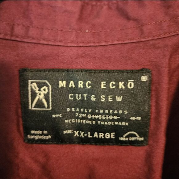 Men's Marc Ecko "Cut & Sew" longsleeve button-down shirt, size XXL - Picture 2 of 3